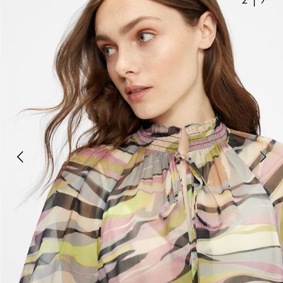 TED BAKER Zeenaa Blouson Sleeve Mini Dress Size 0 - US 00 - Picture 5 of 10